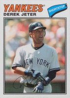 2012 Topps Archives Cloth Stickers #DJ Derek Jeter Baseball Card