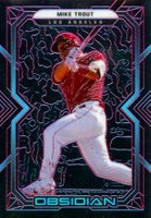 2022 Panini Chronicles Obsidian #29 Mike Trout Electric Etch Red Baseball Card