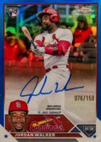 2023 Topps Chrome Rookie Autograph #RAJWA Jordan Walker Blue Baseball Card