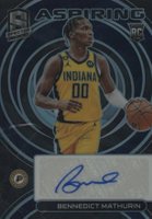 2022 Panini Spectra Aspiring Autographs #AABNM Bennedict Mathurin Basketball Card