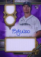 2024 Topps Triple Threads Rookie Autographed Relics #RARBW Bryan Woo Amethyst Baseball Card