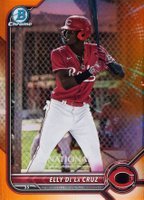 2022 Bowman Chrome NSCC Wrapper Redemption #ED Elly de La Cruz Orange Refractor Baseball Card