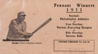 1911 Stevens Firearms Philadelphia Athletics # Chief Bender Baseball Card