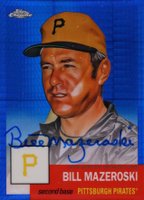 2022 Topps Chrome Platinum Anniversary Autographs #BM Bill Mazeroski Blue Prism Refractor Baseball Card