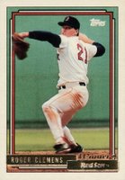 1992 Topps Gold #150 Roger Clemens Winner Baseball Card