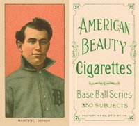 1909 White Borders American Beauty Frame #326 Matty McIntyre Detroit Baseball Card