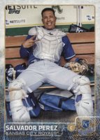 2015 Topps #39 Salvador Perez Catcher's Gear Baseball Card