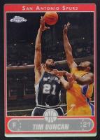 2006 Topps Chrome #2 Tim Duncan Black Refractor Basketball Card