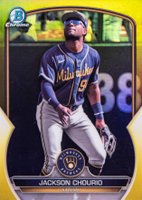 2023 Bowman Chrome Prospects #BCP246 Jackson Chourio Yellow Baseball Card