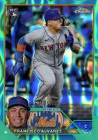 2023 Topps Chrome #203 Francisco Alvarez Aqua Lava Refractor Baseball Card