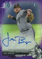 2017 Bowman Draft Chrome Draft Picks Autographs  #CDAJB Jake Burger Purple Refractor Baseball Card