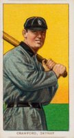 1909 White Borders Cycle 460 #112 Sam Crawford Batting Baseball Card
