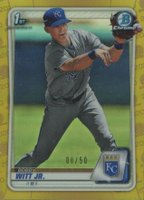 2020 Bowman Chrome Prospects #BCP25 Bobby Witt Jr. Gold Refractor Baseball Card