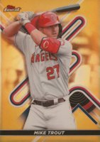 2022 Topps Finest #27 Mike Trout Gold Refractor Baseball Card