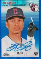 2023 Topps Chrome Platinum Anniversary Autographs #BN Bo Naylor Blue Prism Baseball Card