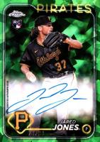 2024 Topps Chrome Sapphire Update Series Chrome Sapphire Autographs #JJ Jared Jones Green Baseball Card