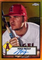 2021 Topps Chrome Platinum Anniversary Autographs #MTR Mike Trout Gold Refractor Baseball Card