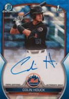 2023 Bowman Draft Chrome Prospect Autograph #CDACH Colin Houck Blue Wave Baseball Card