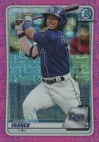 2020 Bowman Chrome Mega Box #BCP1 Wander Franco Pink Refractor Baseball Card