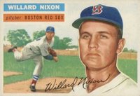 1956 Topps #122w Willard Nixon White Back Baseball Card