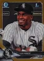 2018 Bowman Prospects Chrome #21 Luis Robert Gold Refractor Baseball Card