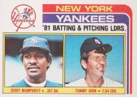 1982 Topps #486 Yankees Leaders Baseball Card