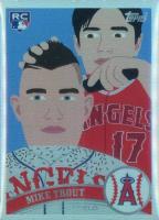 2021 Topps PROJECT70 #600 Mike Trout Rainbow Foil-Shohei Ohtani Baseball Card