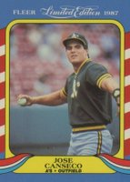 1987 Fleer Limited Edition #6 Jose Canseco Baseball Card