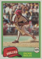 1981 Topps #406 Dickie Noles Baseball Card