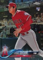 2018 Topps Chrome #150 Shohei Ohtani Red Jersey-Refractor Baseball Card