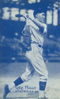 1926 Exhibit Postcard backs (1926-1929) # Mule Haas Baseball Card
