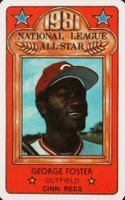 1981 Perma-Graphics All-Star Credit Cards # George Foster Baseball Card