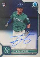 2022 Bowman Chrome Chrome Rookie Autographs #CRAJR Julio Rodriguez Baseball Card