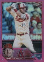 2023 Topps Chrome #27 Mike Trout Pink Refractor Baseball Card