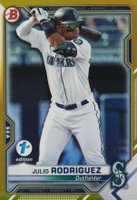 2021 Bowman 1st Edition #BFE86 Julio Rodriguez Gold Foil Baseball Card