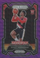 2023 Panini Prizm Monopoly #75 Scoot Henderson Purple Basketball Card