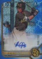 2022 Bowman Chrome Prospect Autographs #CPAYR Yendry Rojas Hta Choice Refractor Baseball Card