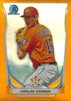 2014 Bowman Draft Picks Top Prospects #CTP3 Carlos Correa Chrome-Orange Refractor Baseball Card