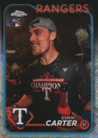 2024 Topps Chrome Logofractor Edition #136 Evan Carter Variation Baseball Card