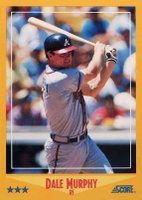 1988 Score #450 Dale Murphy Baseball Card