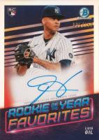 2022 Bowman Chrome Rookie of the Year Favorites #ROYFLG Luis Gil Autograph Baseball Card