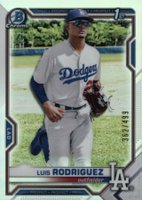 2021 Bowman Chrome Prospects #BCP196 Luis Rodriguez Refractor Baseball Card