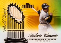 2012 Topps Tribute World Series Swatches #RC Roberto Clemente Gold Baseball Card