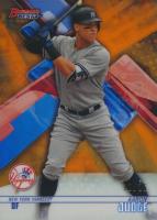 2018 Bowman's Best #25 Aaron Judge Orange Refractor Baseball Card