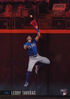 2021 Topps Stadium Club Chrome #290 Leody Taveras Red Refractor Baseball Card