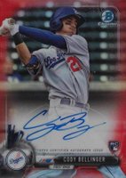 2017 Bowman Chrome Autograph Rookies #CB Cody Bellinger Red Refractor Baseball Card