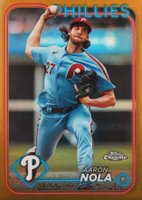 2024 Topps Chrome #262 Aaron Nola Gold Refractor Baseball Card