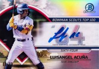 2023 Bowman Scouts' Top 100 #BTP64 Luisangel Acuna Autograph Baseball Card