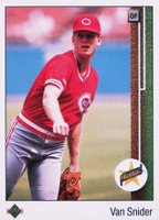 1989 Upper Deck #23 Van Snider Star Rookie Baseball Card