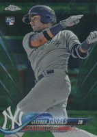 2018 Topps Chrome #31 Gleyber Torres Green Wave Refractor Baseball Card